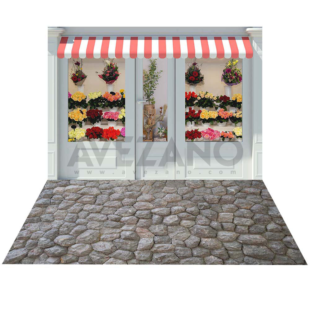 Avezano Spring Flower Shop 2 pcs Set Backdrop-AVEZANO
